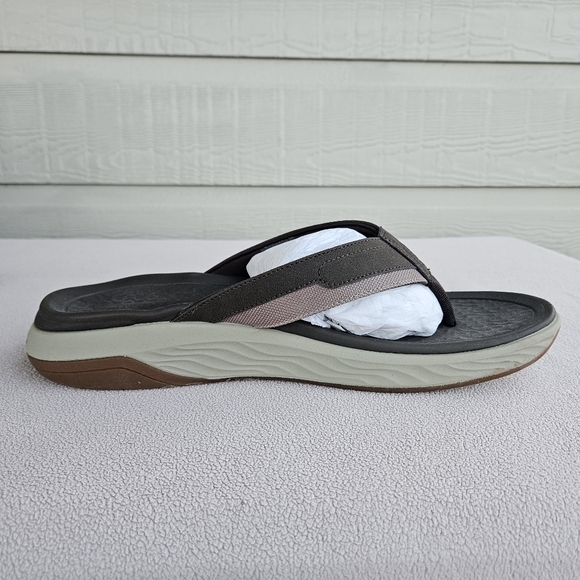 Skechers Silva Falco Thong Flip Flop Sandal Men 13 Brown Relaxed Fit Vegan - Picture 4 of 11